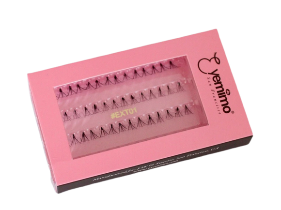 #EXT01 - EYEMIMO Cluster Eyelash Extensions (Extra Short - Black Color) 
